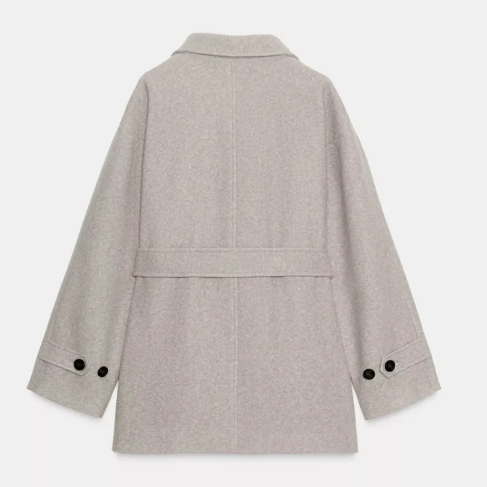 Zara Light Tan Wool Blend Outerwear - Picture 5 of 6